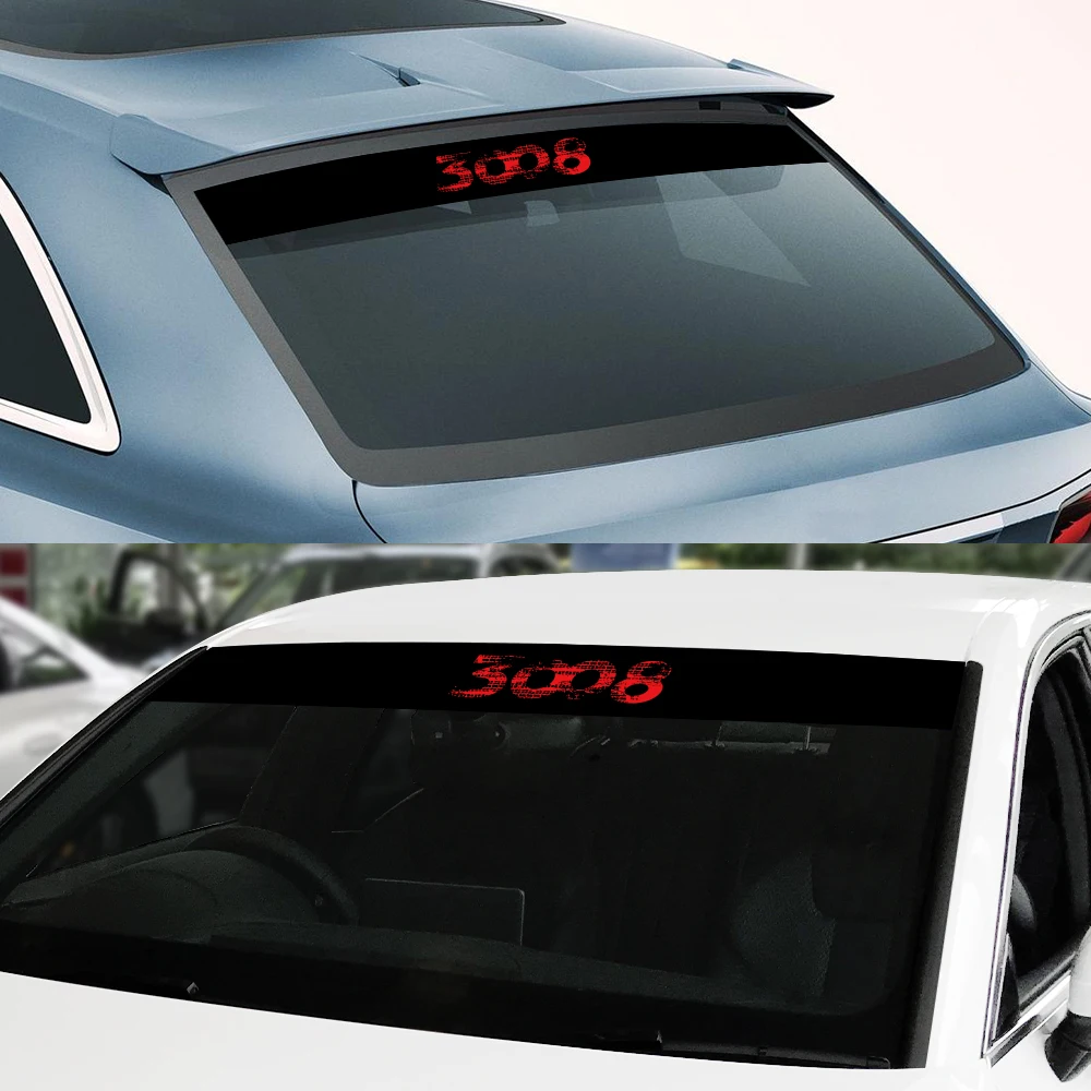 For Peugeot 307 308 RCZ 206 207 208 407 108 3008 Rifter Exterior Styling Accessories Car Front Windshield Stickers and Decals