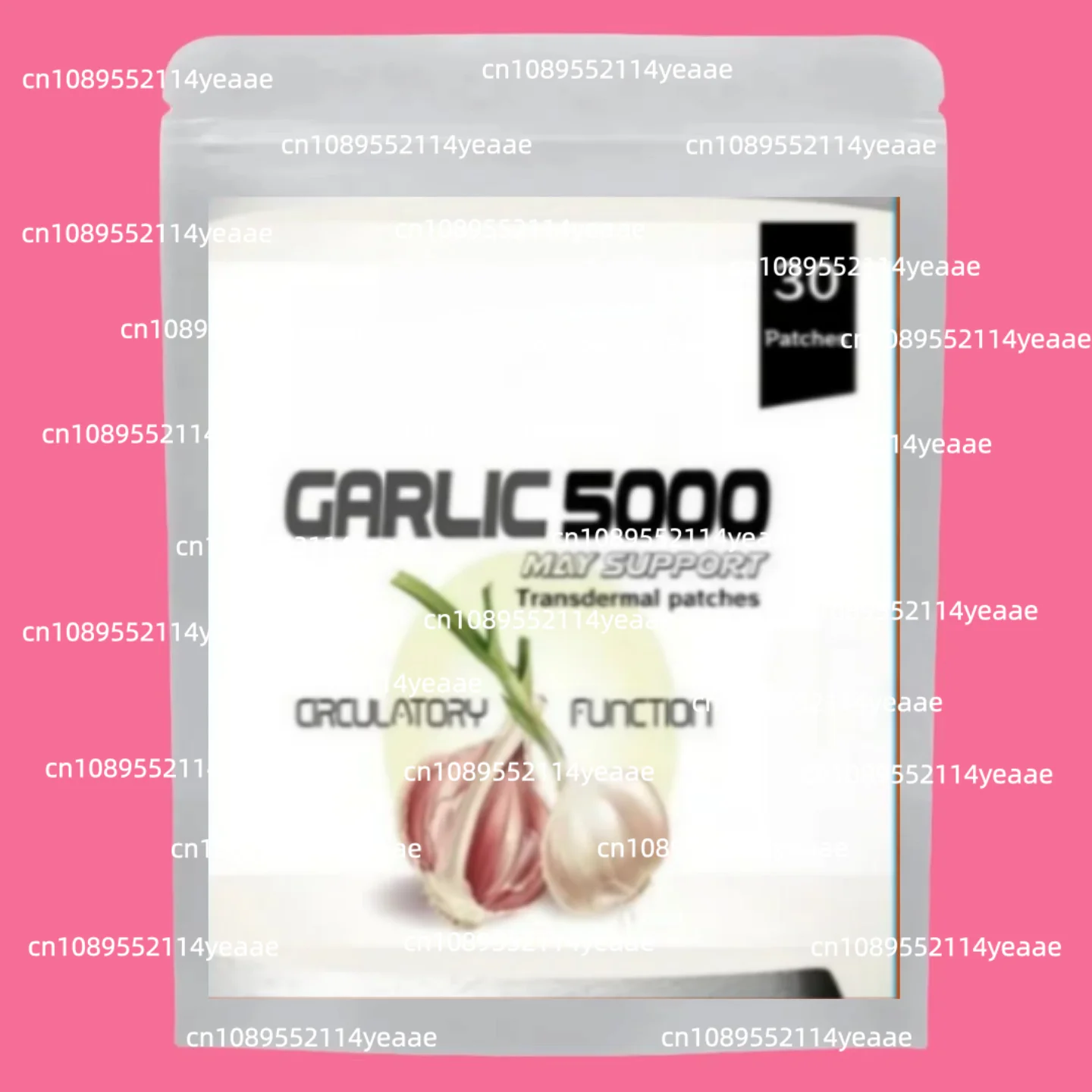 Garlic Fresh Extract 5000 mcg Cholesterol Health supp 30 Antioxidant Patches 1 Month Supply