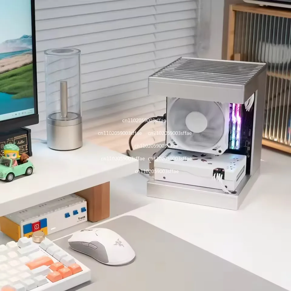 S1 Mini Computer Case Aluminum Alloy ITX Small Sea View Windowed Case for Gaming Computers And Graphics Cards