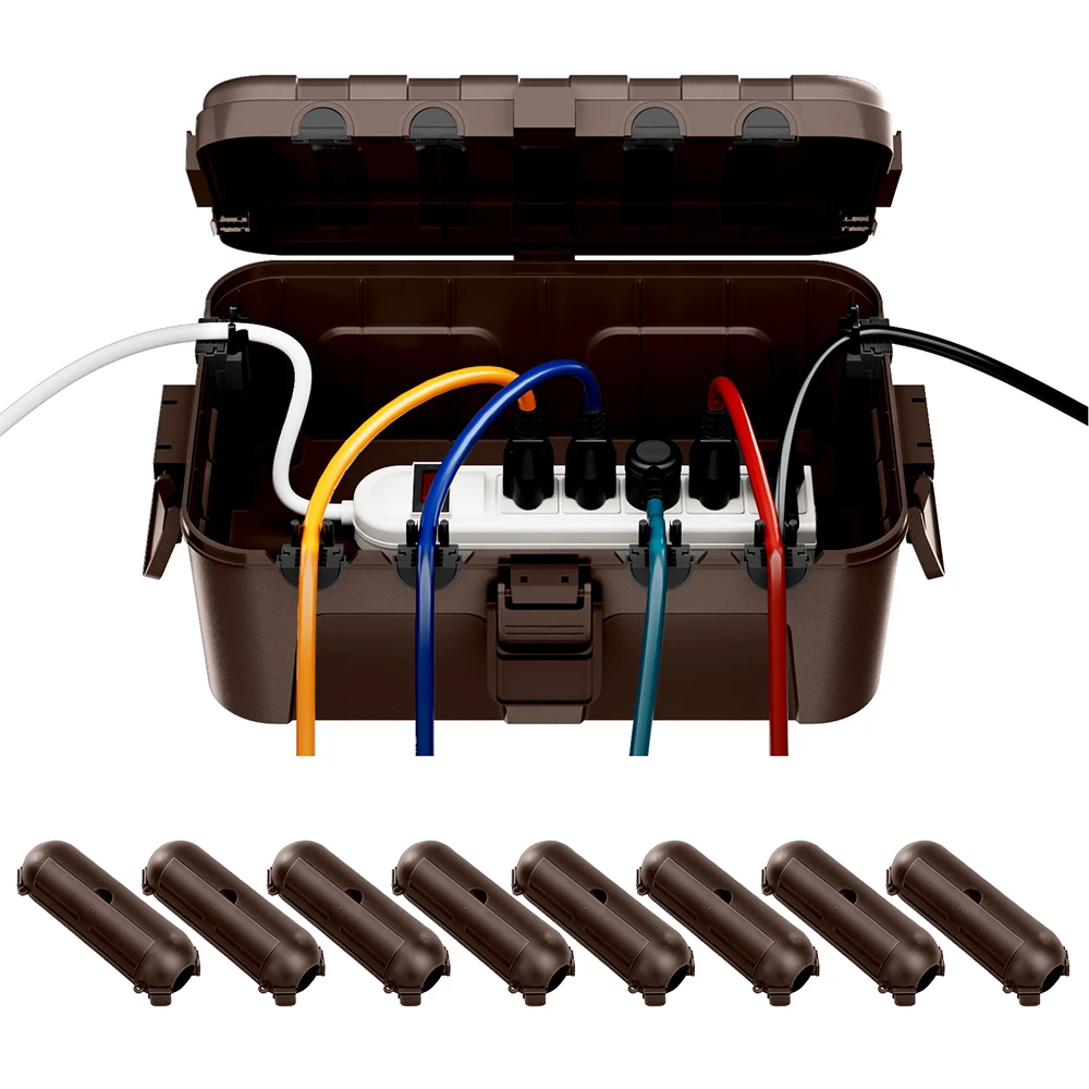 

Waterproof Extension Cord Covers Large Waterproof Electrical Box with Small Outdoor Electrical Box for Outside Plug/Power Strip