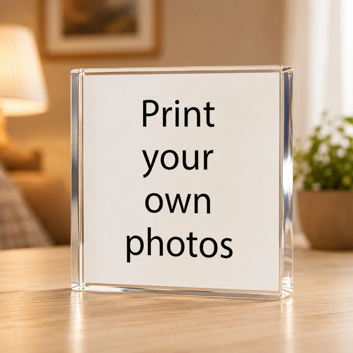 Ornement de bureau en acrylique personnalisable offrant une variété d'options de photos personnalisées, y compris des photos artistiques, des photos de couple