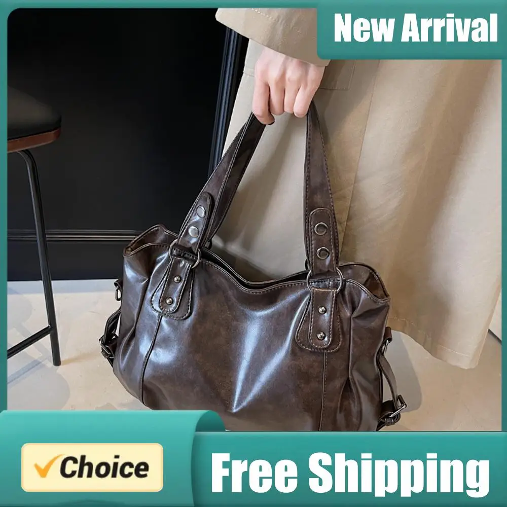 

Womens PU Leather Shoulder Bag Large Capacity Messenger Bag Casual Top Handlebag Hobo Bags for Travel