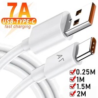 7A Type-C Cable Fast Charger Data Cable for MacBook Pro IPad Pro Samsung Xiaomi Redmi Huawei Universal 1/1.5/2M Cable Cords