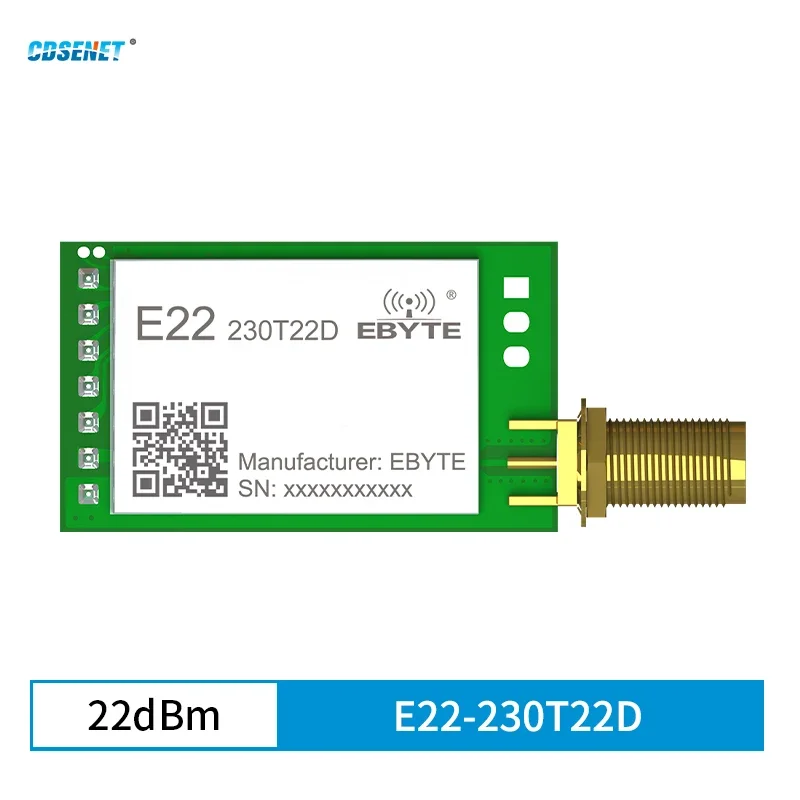 LoRa Wireless Module CDSENT E22-230T22D 22dBm Low Power Consumption Long Distance 5km 220-236MHz SMA-K DIP LoRa Module