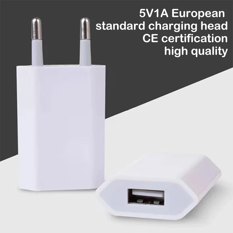 EU Standard Wall Charger Fast Charging Mobile Phone Charge Adapter With Dual Round Plugs Potable USB Port Quick Charger Socket