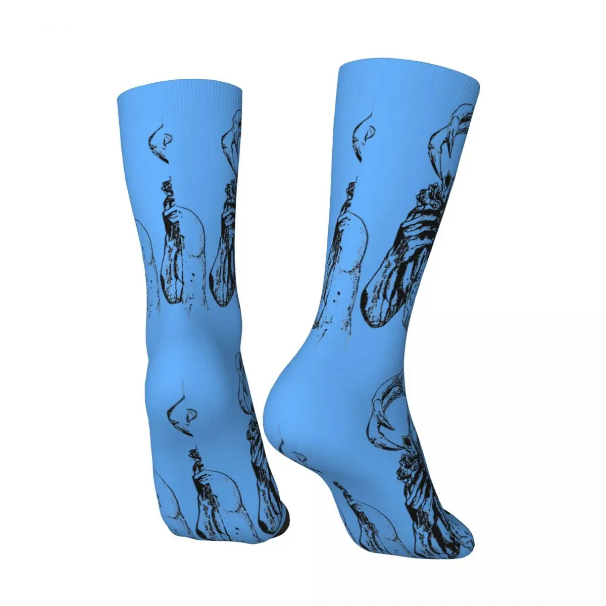 Happy Funny Men's Compression Socks Monster Retro Harajuku Parasyte Hip Hop Novelty Seamless Crew Crazy Sock Gift Printed