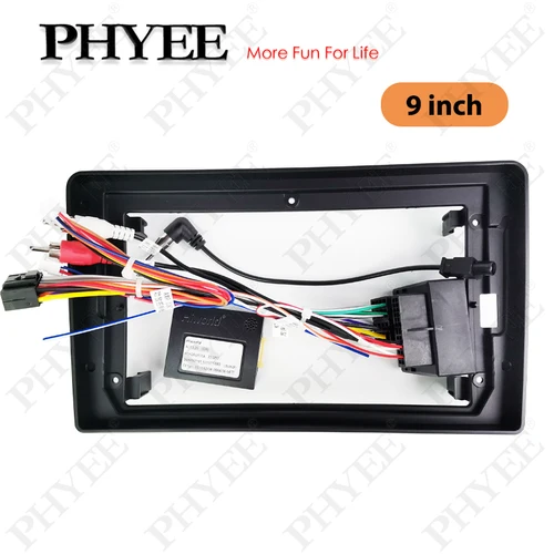 Marco del panel del tablero para Audi A3 8P 2008 a 2012, adaptador de arnés de cableado de radio, decodificador CAN Bus, para Android Multimedia 2DIN de 9""