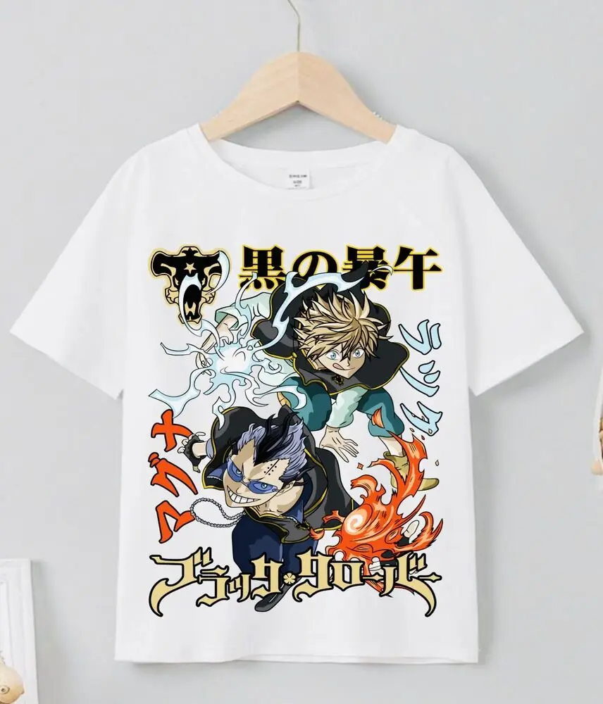 

Black Clover Asta Yuno Anime Manga Tshirt Anime Manga Black Shirt All Size