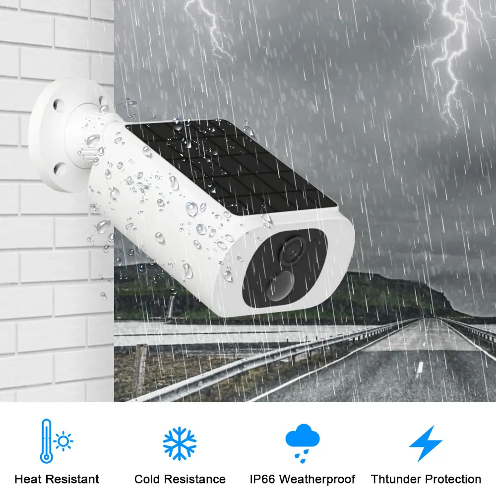 Tuya Wifi Solar Bullet Camera Outdoor 5MP Waterproof Battery Powered CCTV Surveillance Security Camera Wireless Two Way Audio