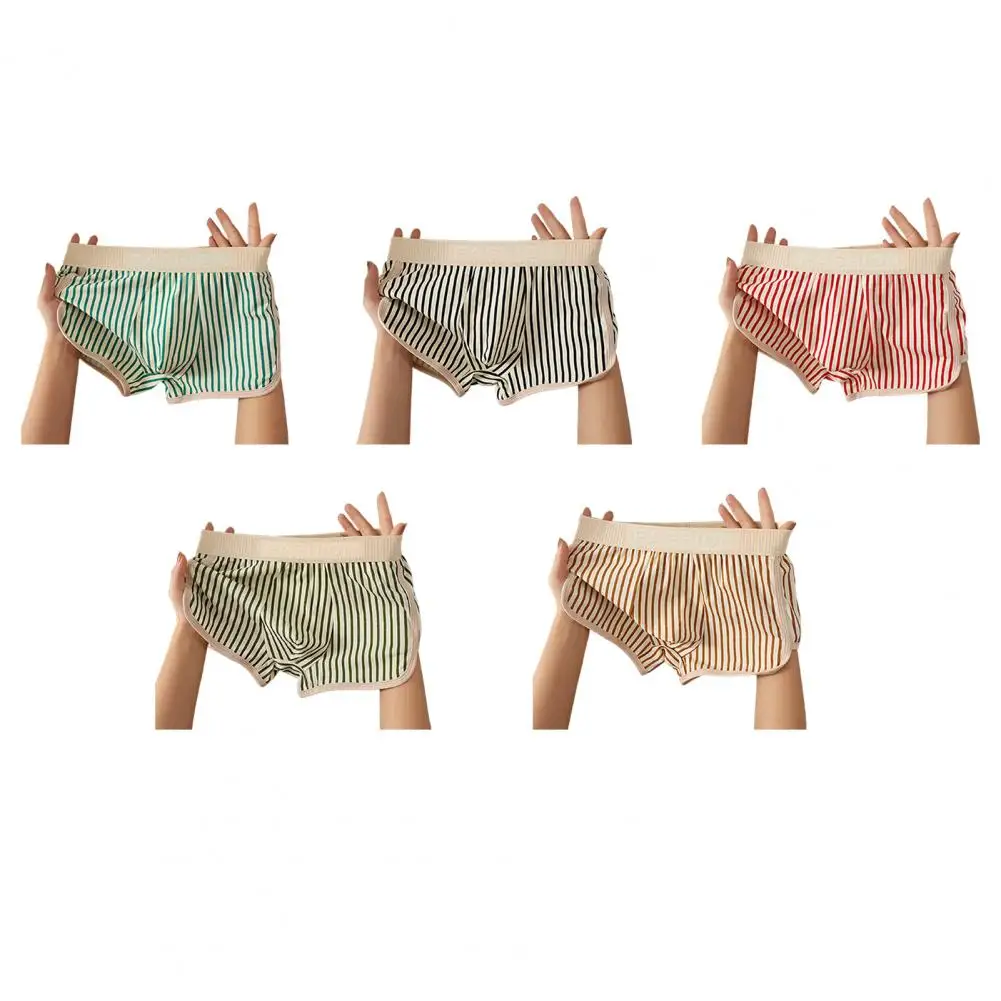 2025 New Cotton Plaid Underwear Men Boxer Shorts U convex Pouch Mens Boxers Pajamas Underpants Sleep Bottoms Shorts
