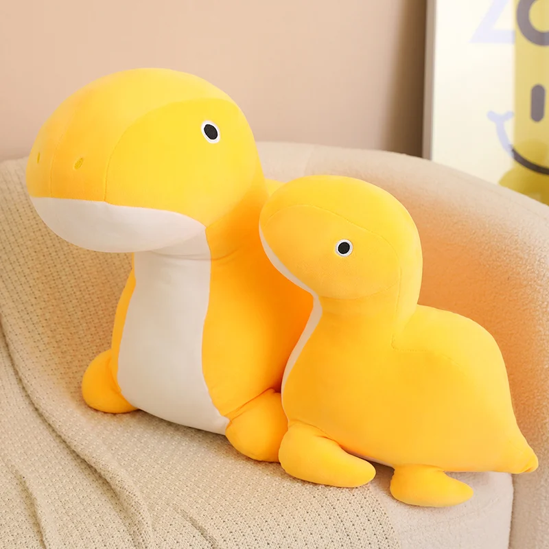 

Cute Cream Chubby Yellow Dinosaur Plush Toy Kawaii Stuffed Animals Fatty Dragon Plushies Doll for Girls Boy Kids Gift Home Decor