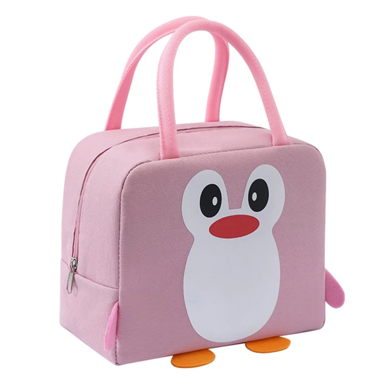 Penguin Portable Lunch Bag Thermal Insulated Lunch Box Tote Cooler Bags Bento Container School Dropship