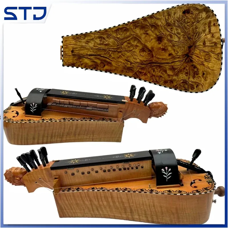 

High-quality Hand Made 6 strings 24 keys Hurdy Gurdy,bird's eye Maple wood