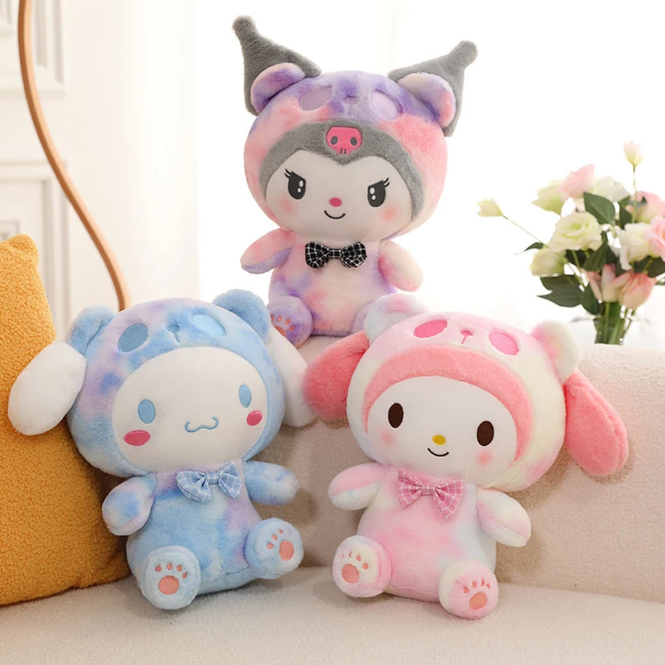 40cm Sanrio Cartoon Kawaii Kuromi Hello Kitty My Melody Pillow Plush Toy Soft Stuffed Dolls Children Toys Christmas Decor Gifts