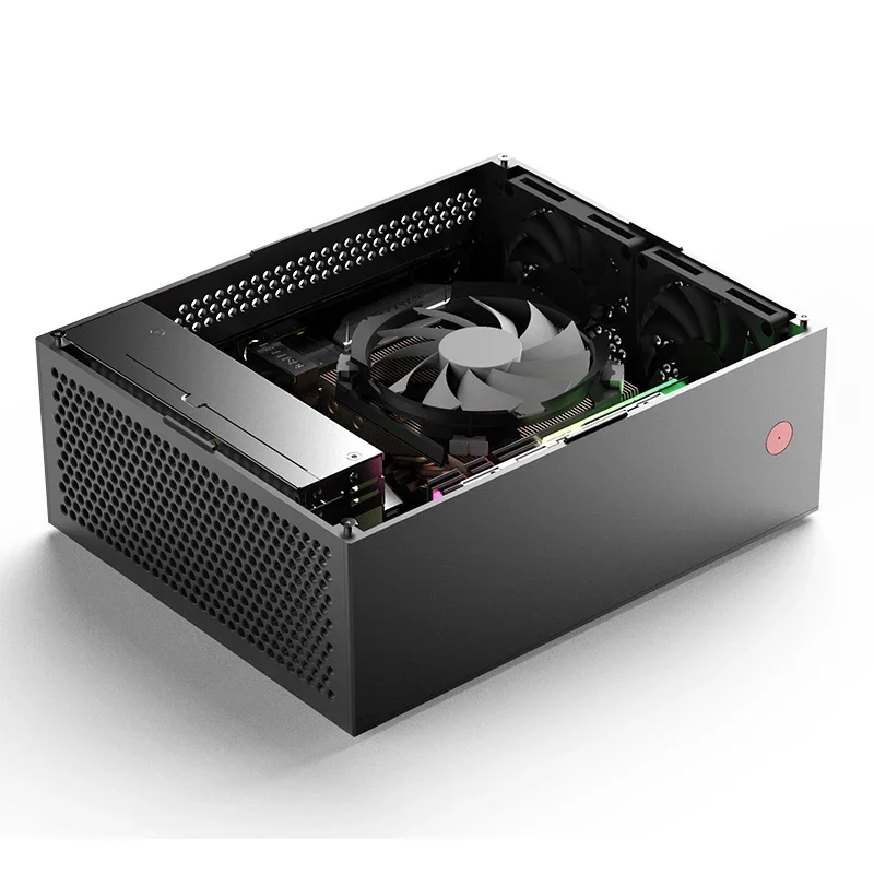 Aluminum Alloy Mini ITX Chassis, A24-V3 Core Display, 1U Power Supply, 4L, A24-V3