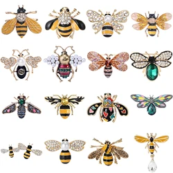 Enamel Bee Brooches for Women Unisex Trendy bees Insect Pin Office Party Friend Gifts Accessories