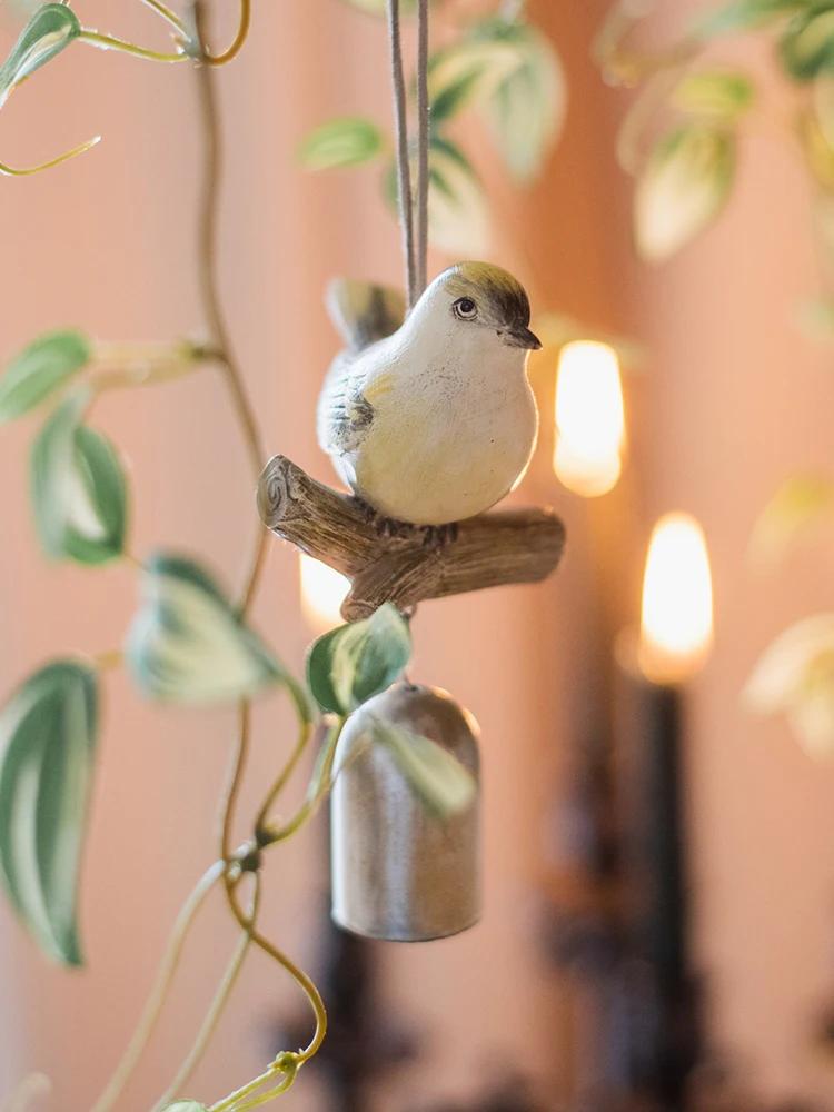 

Creative Resin Bird Wind Chimes Ornament Hanging Garden Courtyard Tree Decorations Outdoor Balcony Home Decor Accessories