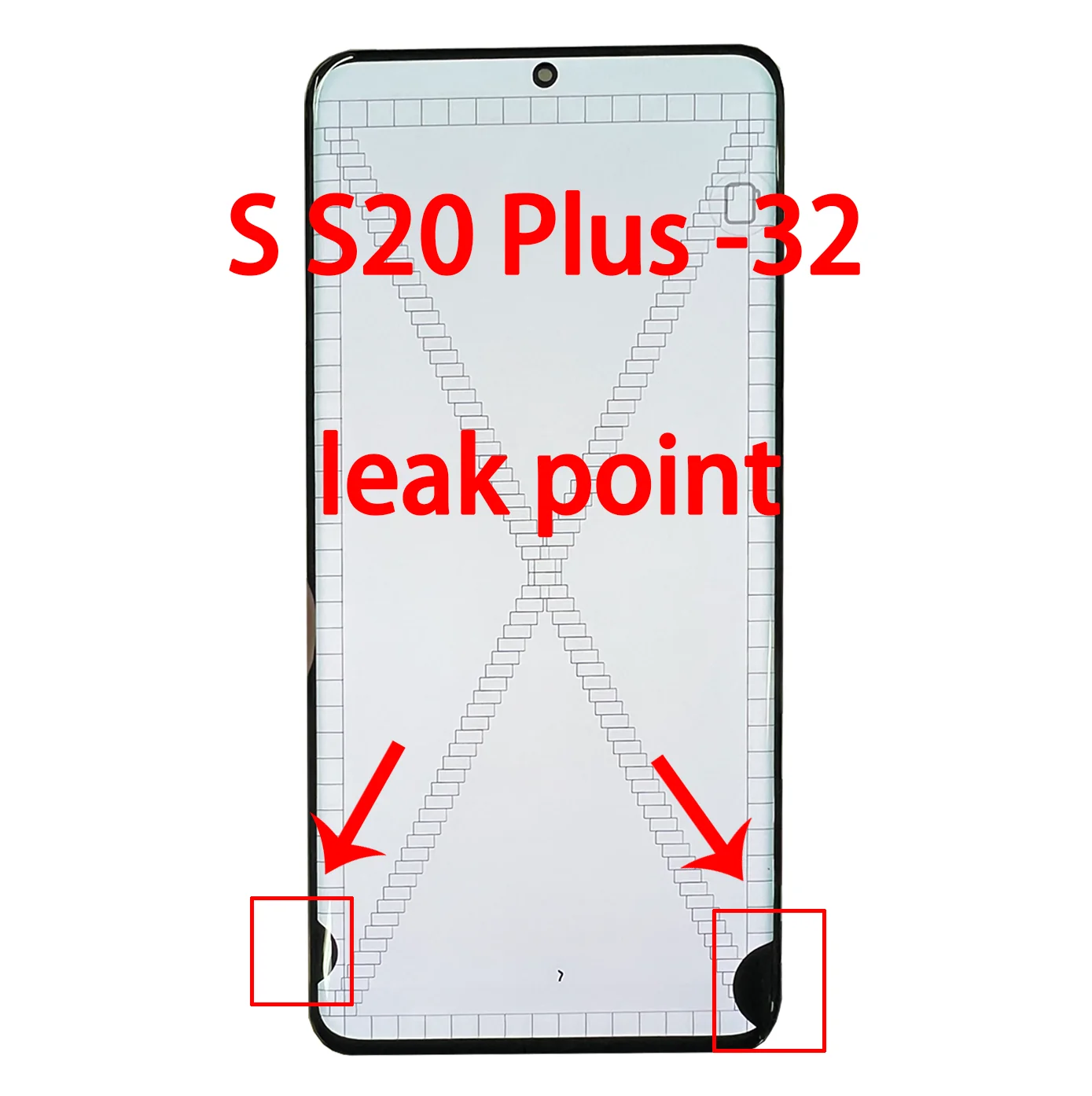 6.7 inch LCD Defective For Samsung S20 Plus LCD Display Touch Screen Digitizer Black Spots Parts No Frame Burn shadows LCD