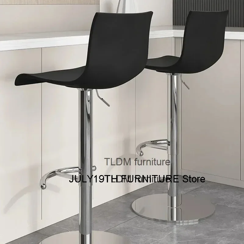 

Modern Living Room Restaurant Leisure Barstools for Kitchen Hotel Lobby Bar Chairs Light Luxury Household Backrest High Stool