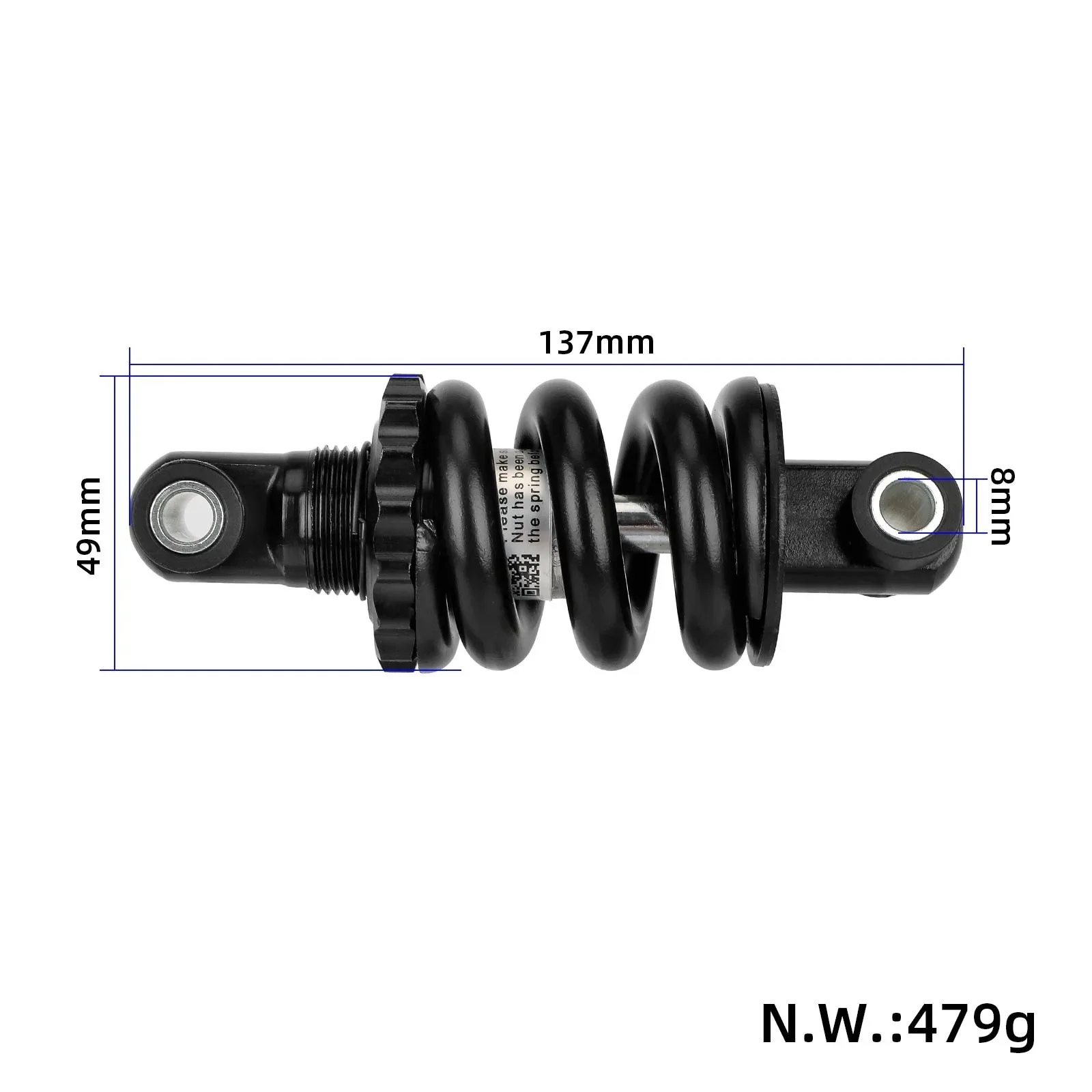 Front Rear Shock Absorber Set Spring Suspension Struts Replacement for Kukirin G2 Max Scooter Upgrade Parts
