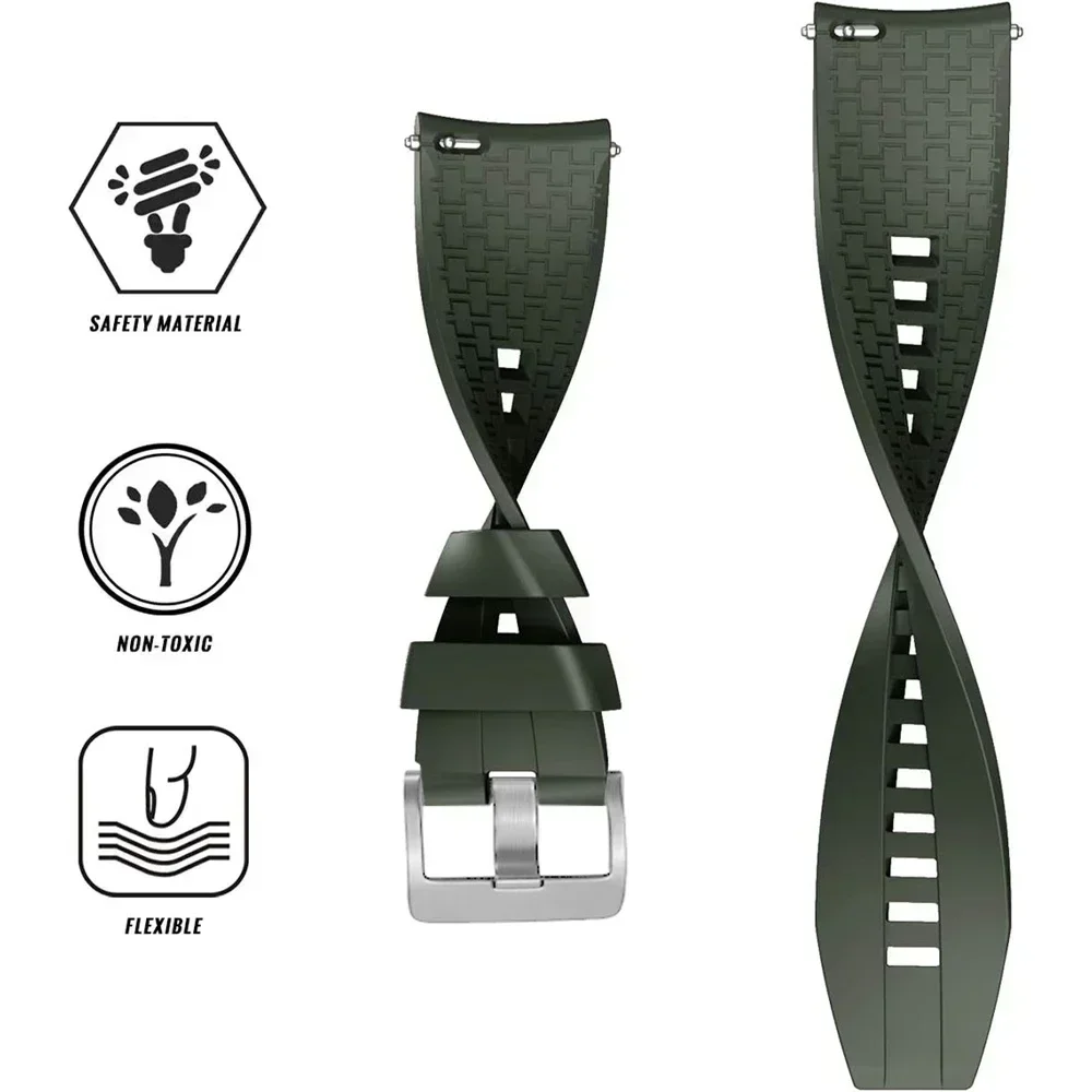 22mm Silicone Band For Zeblaze Stratos 4 3 2 GPS Sport Watch Strap For Zeblaze GTS 3 GTR 3 Pro/Vibe 7 7 Pro 7 Lite Btalk 3 Plus