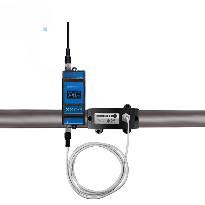 Integrated ultrasonic flowmeter, outer clamp pipe clamp clamp caliper type non-breaking pipe