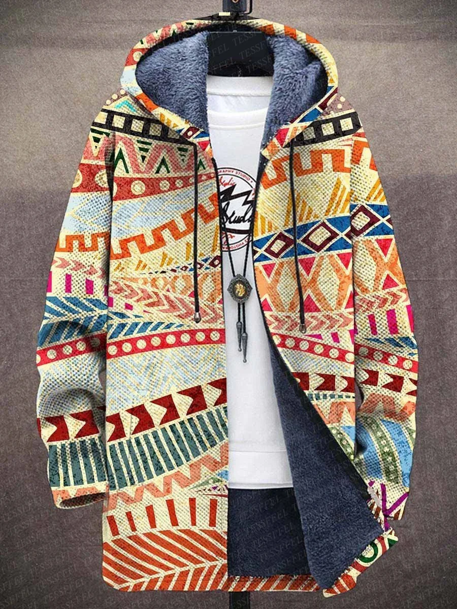 

Hippie Colorful Graffiti Vintage Graphic Retro Pattern 3DPrint Thick Fleece Plus Hooded Overcoat Winter Casual Zipper Jacket A1