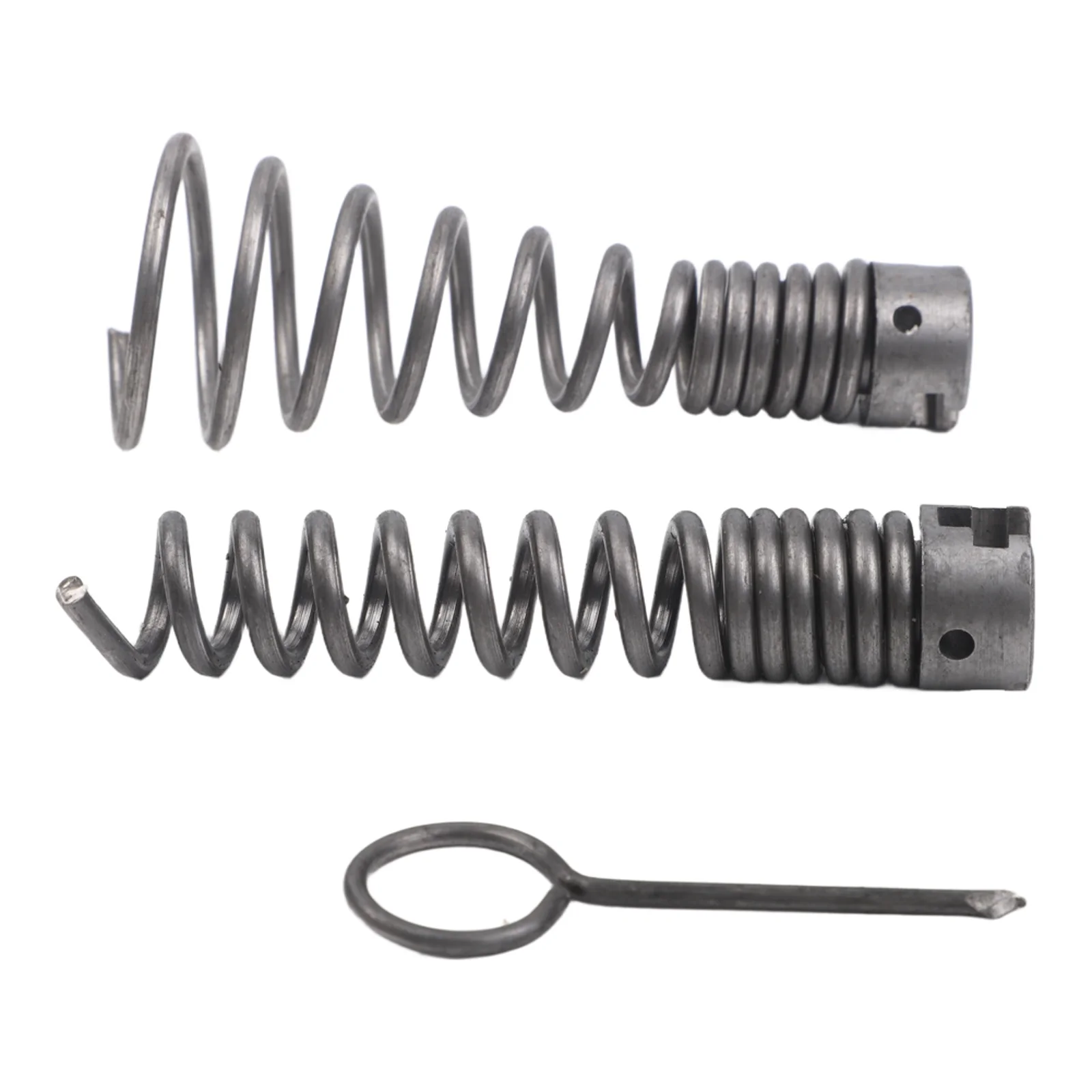 Drill Powered Drain Cleaner Tool Set 6 Pieces For Pipe Clog Removal With Spring Auger Bits And Keyring