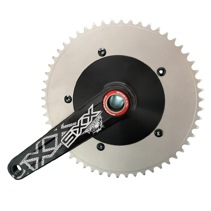 TM700-H Aluminum Alloy Fixed Gear Track Bike Crankset, 144BCD 47T-61T, 151mm Q-Factor