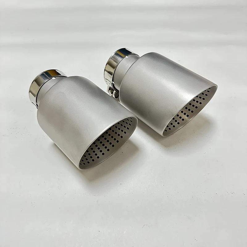 1pcs Car Accessories Exhaust Nozzle Matte 304 Stainless Steel Car Muffler System AK Car Muffler Trim view 3