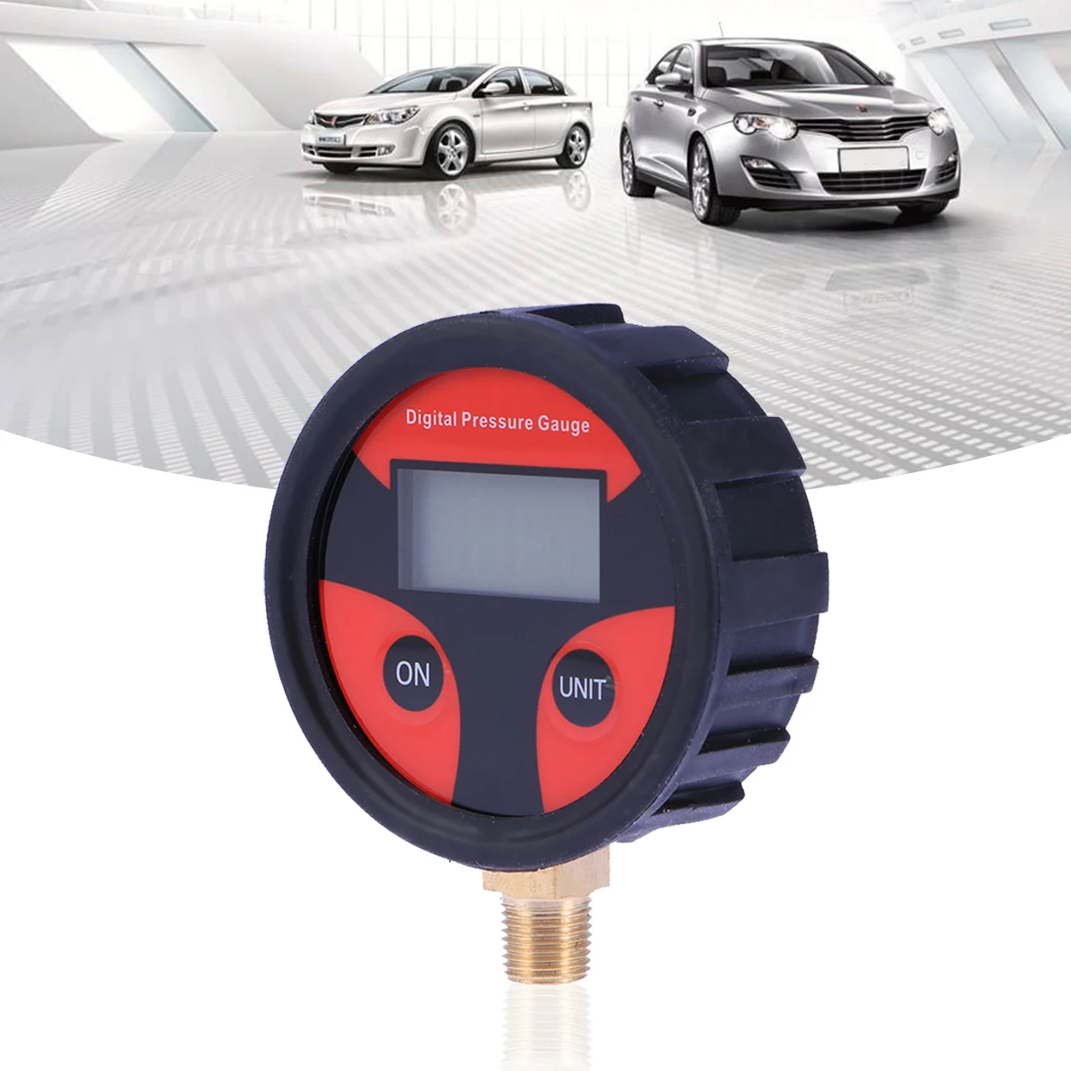 

Digital Tire Pressure Gauge with Large Easy Read Dial Accurate PSI Bar KG KPA Measurement for Car Truck Motorcycle (Black and Re