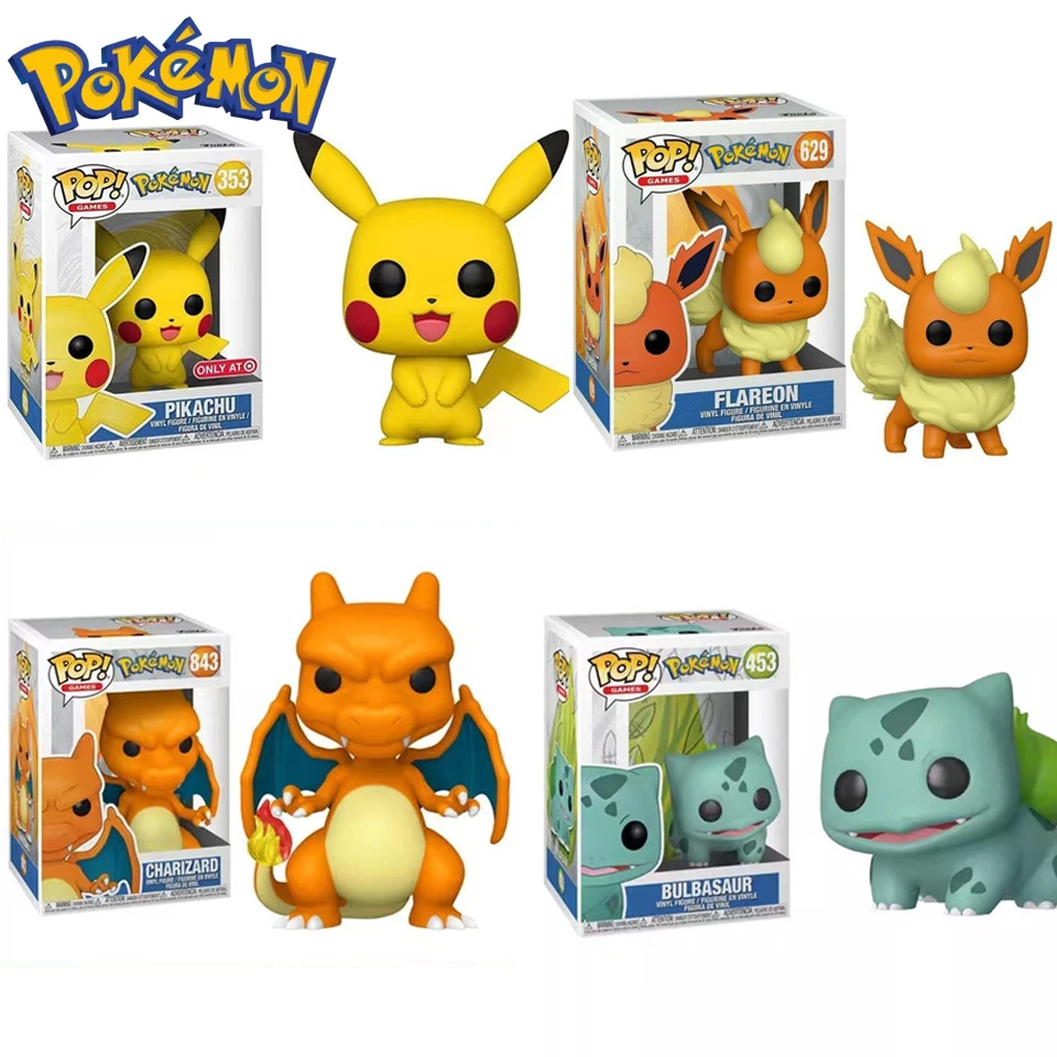 FUNKO POP-figuras de acción de Pokémon para niños, juguetes de Pikachu, Charizard, Mewtwo, adornos de decoración, regalos de cumpleaños