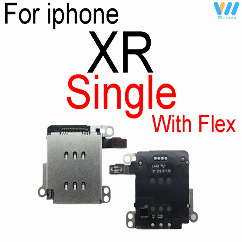 Sim Card Tray Socket For iPhone X XR XS 11 Pro Max Sim  Reader Holder Slot Adapter Connector Flex Cable Replacement Repair Parts