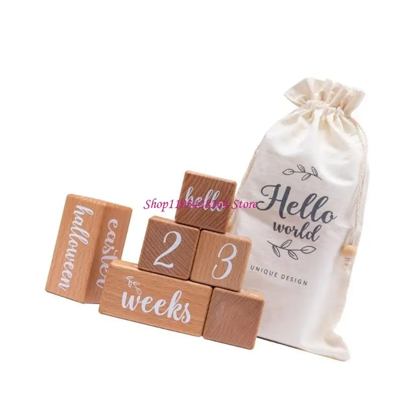Accessoires Photo en bois pour jalons bébé, traqueurs d'âge mensuels, matériau naturel, décors photographie pour pépinière