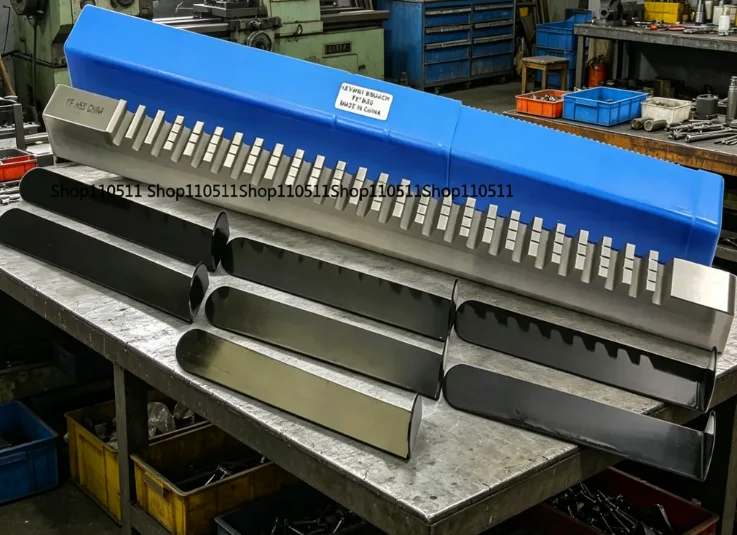 7/8 F HSS Push-Type Keyway Broach with Shims, Metric CNC Cutting Tools for Machine Processing