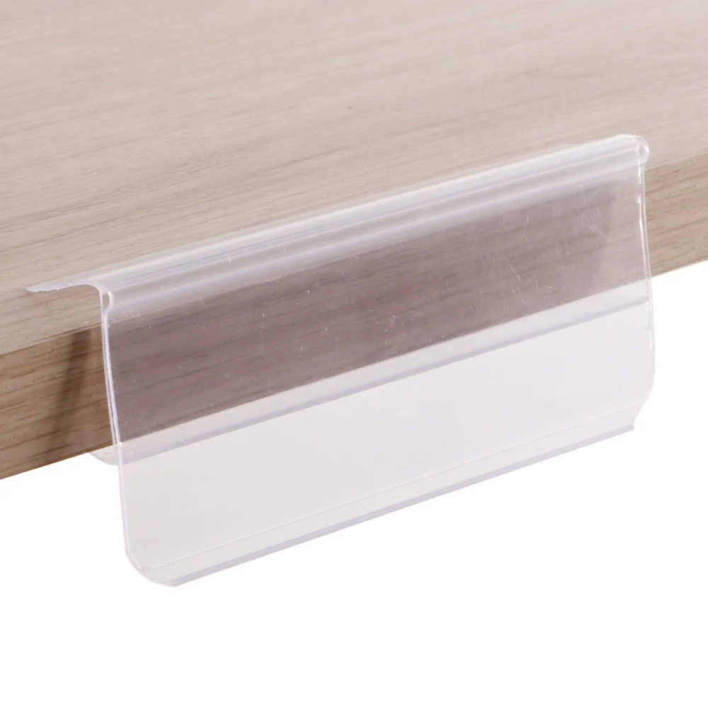 

50pcs Retailing Store Glass Shelf Label Holders Back Fits 20-25mm Panel Shelving