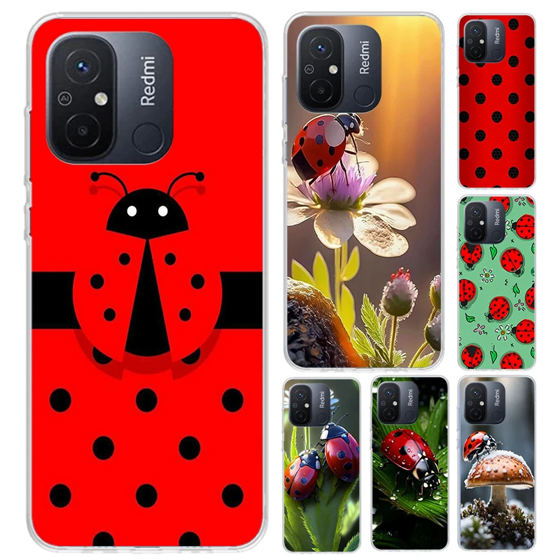 Insect Seven-Star ladybug Phone Case for Xiaomi Redmi 12C 12 10C 10A 10X 10 9C 9A 9 9T 8A 8 7A 7 6A 6 Pro S2 K20 K40 Soft Print