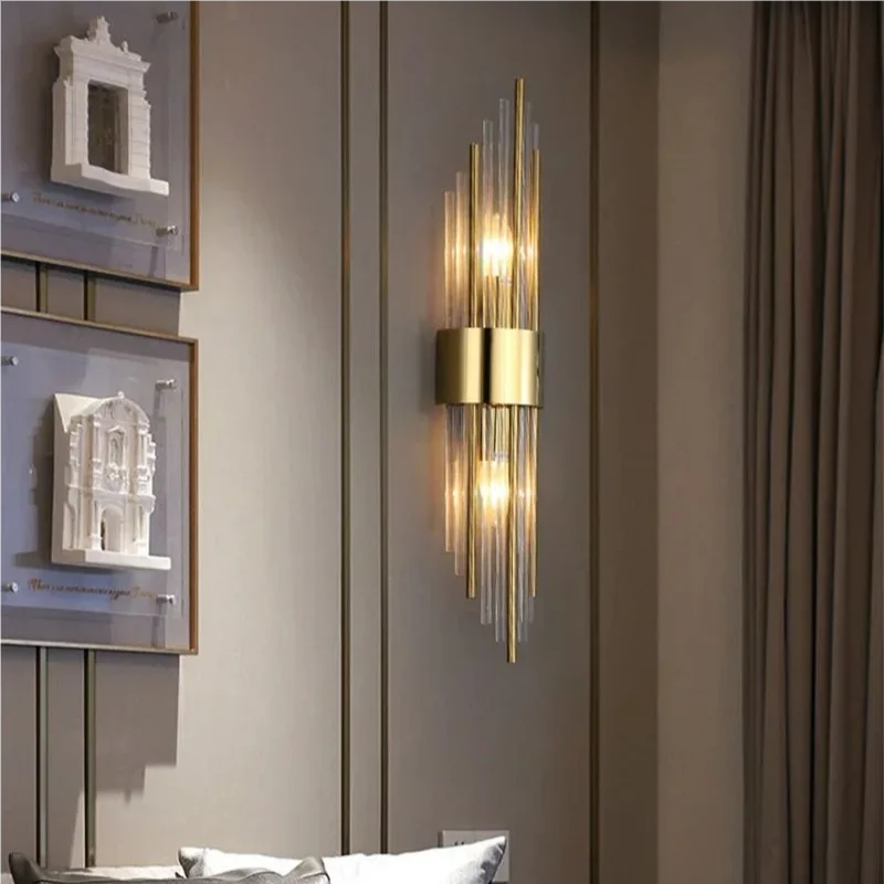 

Luxury Wall Lamp Modern E14 LED Gold Wall Light Indoor Lighting Wall Sconce Home Decor for Living Room Bedroom Bedside Stairs