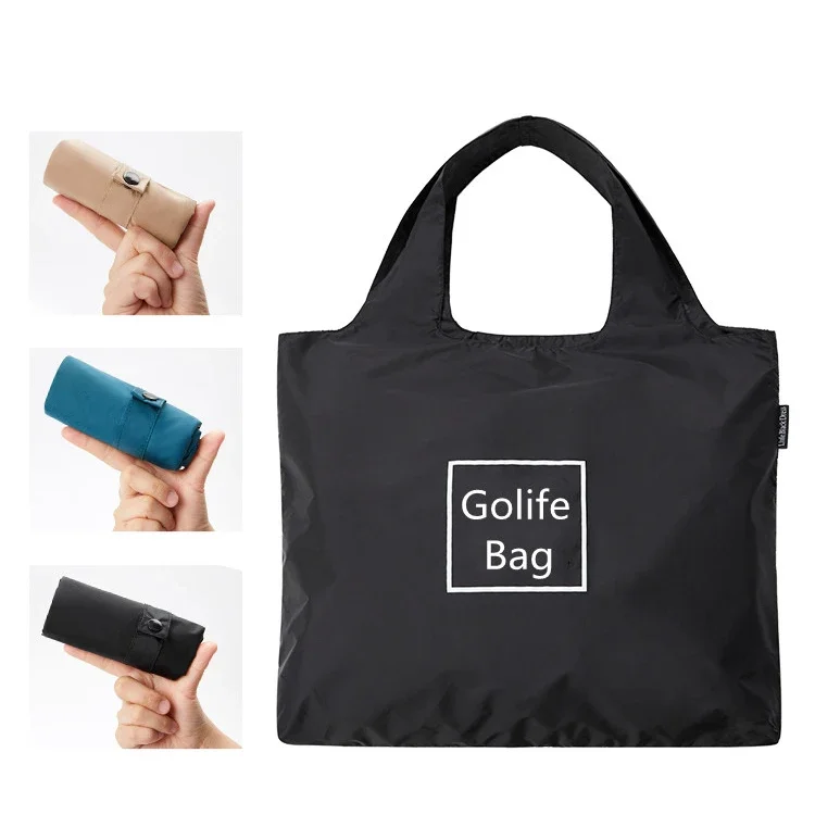 Customize Grocery Eco Friendly Folding shopping bag Polyester Reusable Foldable Shopping tote Bags With Logo supermarket bag