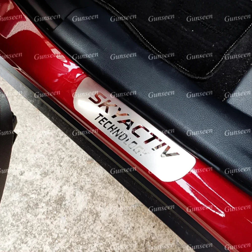 

Для Mazda 3 CX-5 6 CX30 автомобильный порог, защитная пластина, накладка, автоаксессуары, защита порога, педаль, Стайлинг, наклейка