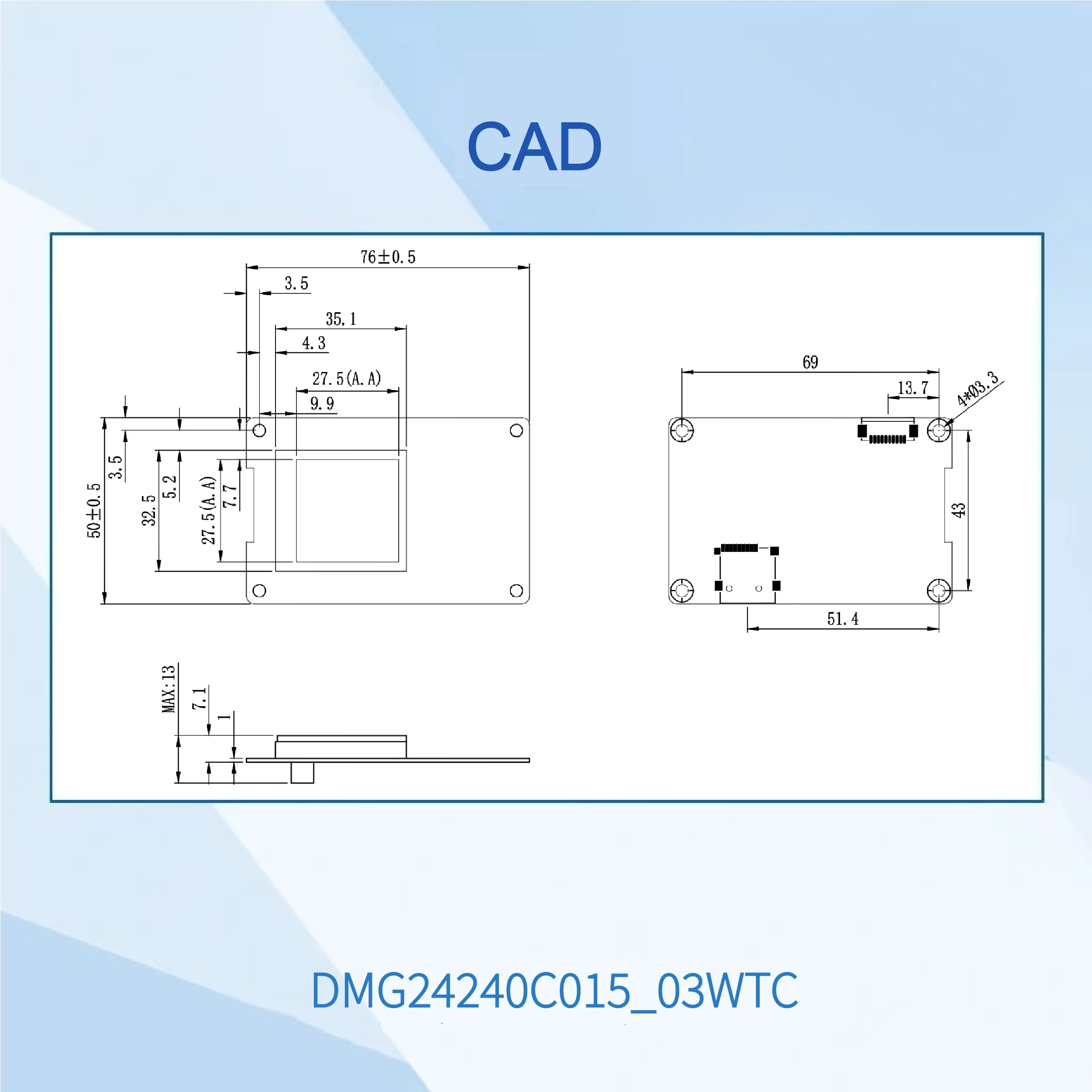 Dwin 1.54 Inch Smart Lcd Diaplay, 240*240 Resolutie Hmi, Sluit Om Lcm Module DMG24240C015_03W