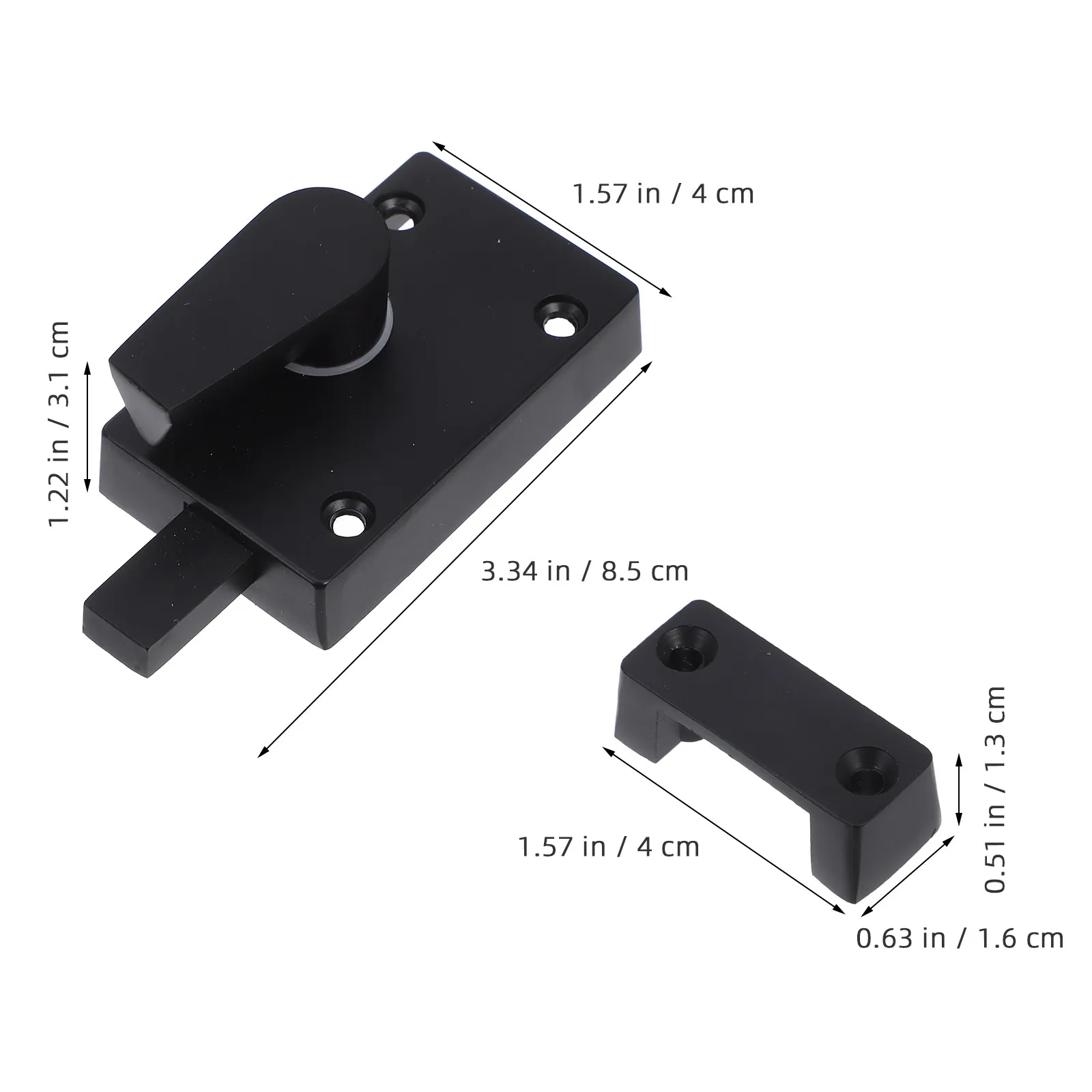 1Set Indicator Bolt Lock for Bathroom Shower Restroom Vacant Occupied Privacy Door Lock Iron Deadbolt with Easy Install No Tools