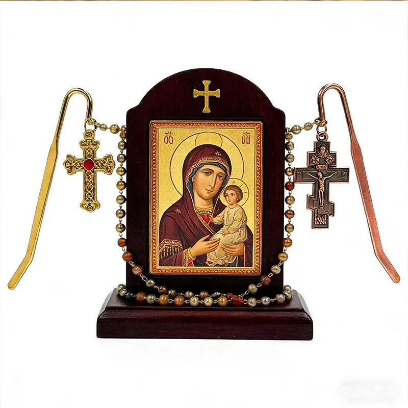Neue 2026 Traditionelle Orthodoxe Kruzifix-Lesezeichen-Kollektion Gold & Antik-Kupfer Hochwertiges christliches Geschenk für Bibelstudium & Gebet – Detail 18