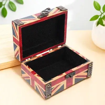 Retro Style Wooden Storage Box Medium Size for Jewelry Collection Home Decorative Organizer Gift Box for Women