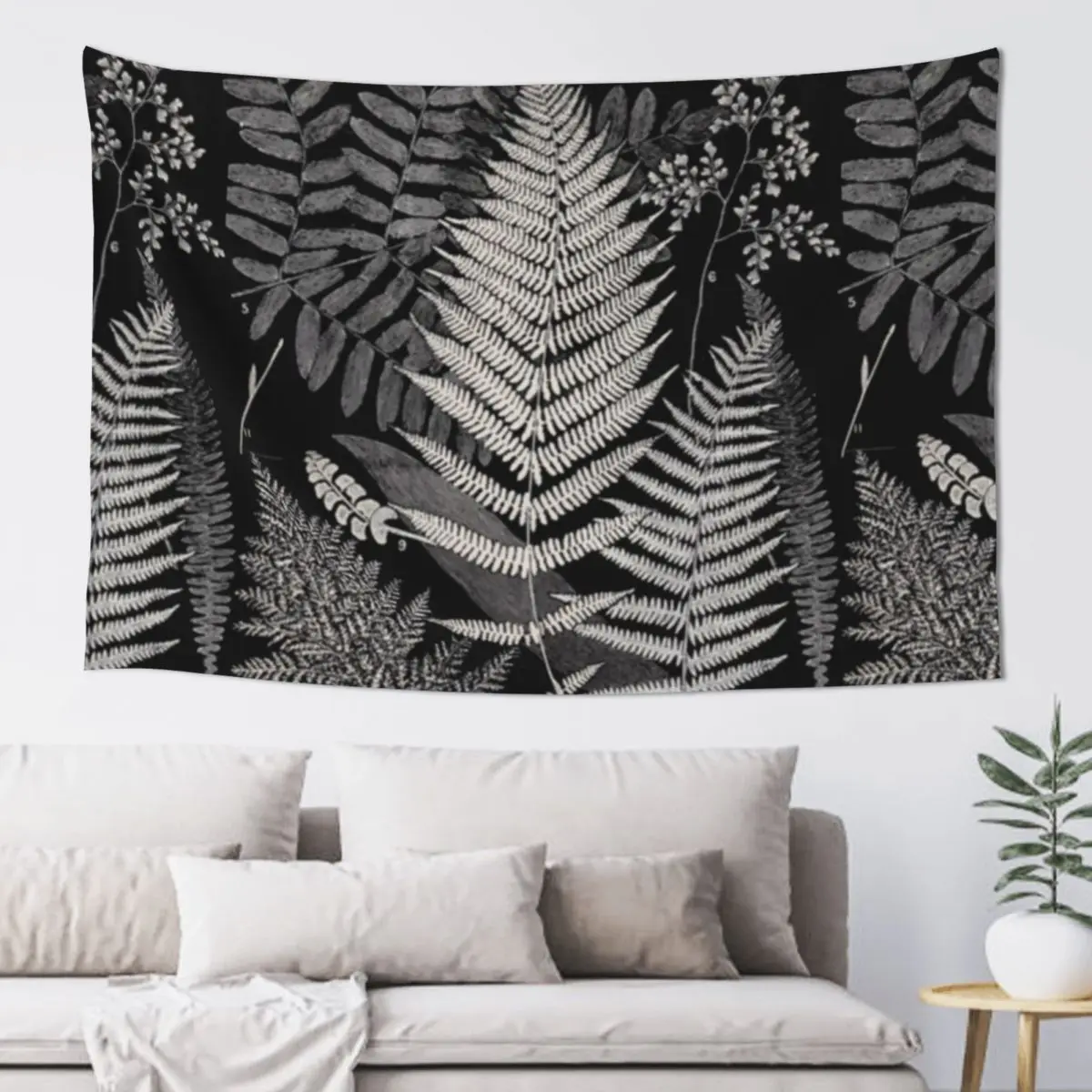 

Botanical Ferns Tapestry Bathroom Decor Decorative Wall On The Wall Tapestry