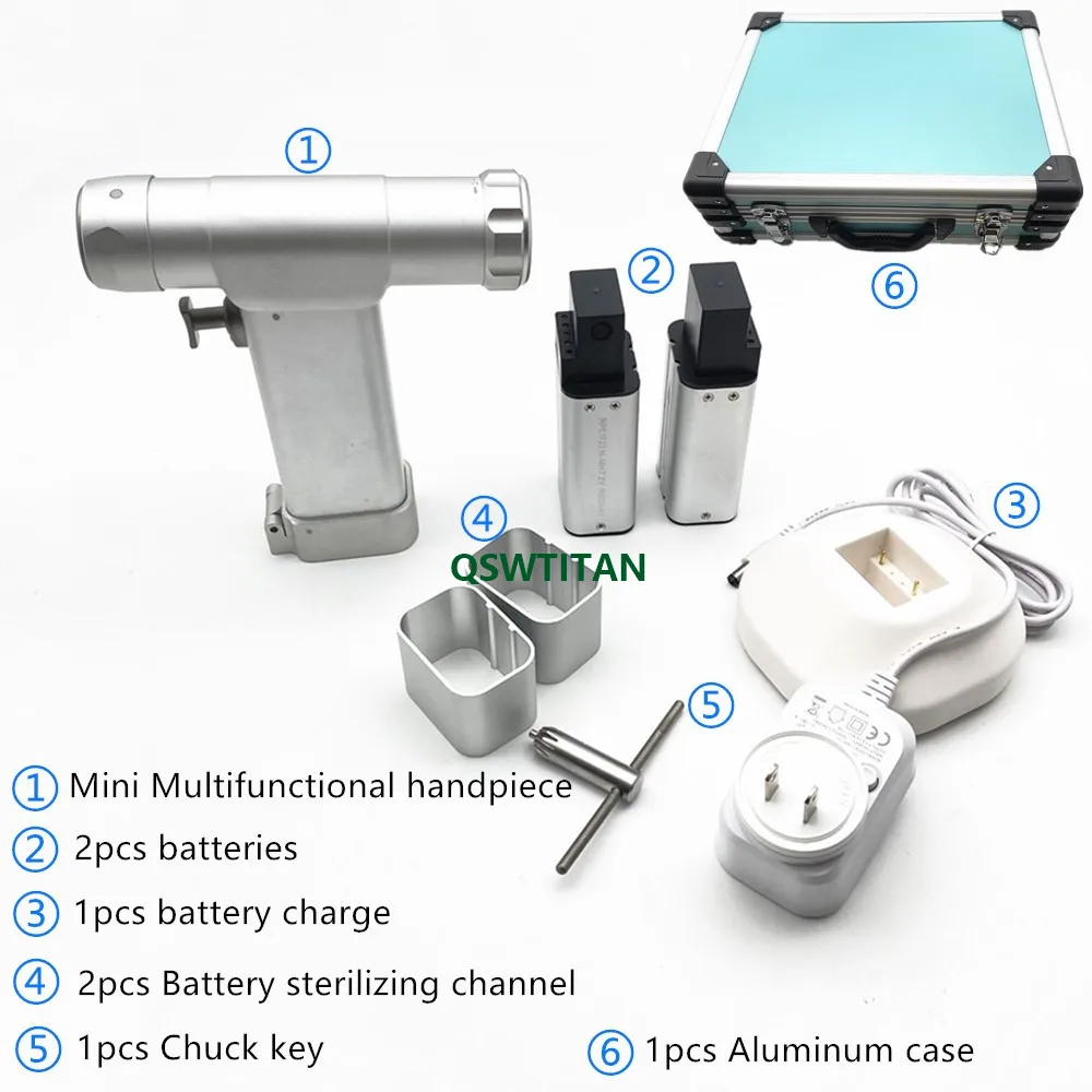 Bone Drill One Handpiece with four Attachments Cannulated drill Multifunction Saggital Saw for Veterinary Orthopedic