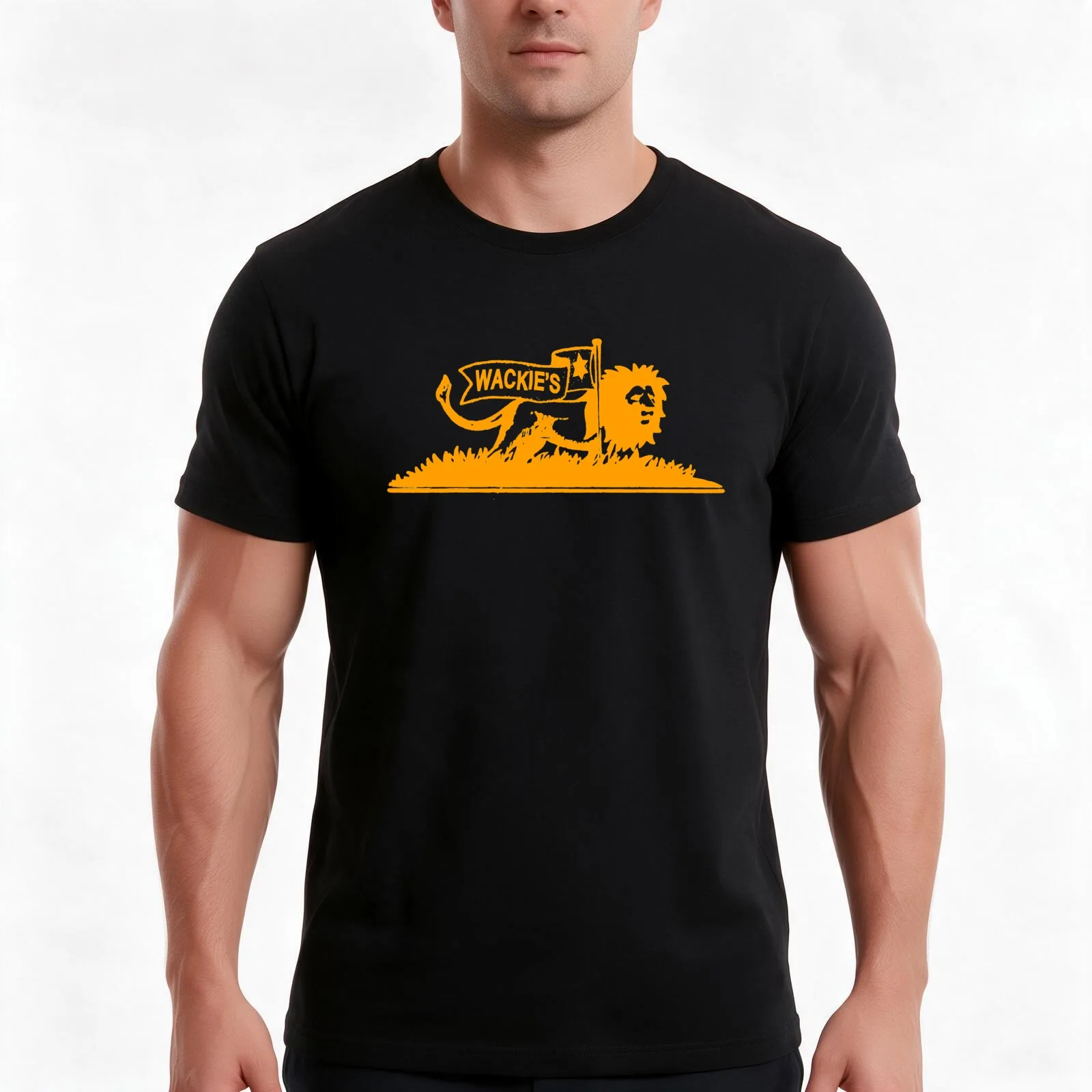Wackies records reggae Essential T-Shirt, Summer Casual Cotton Tee, Oversized Streetwear Tops, Vintage Graphic Print