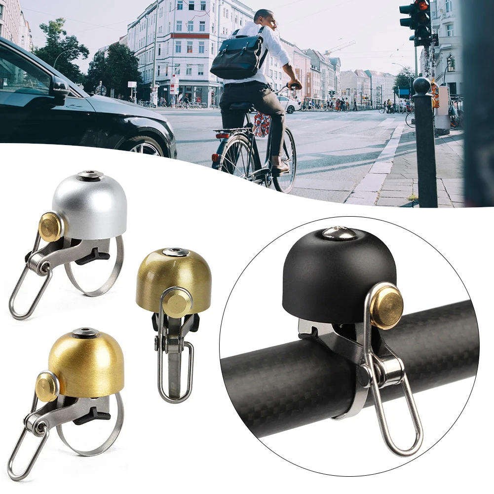 Vintage Metal Folding Bike Bell Clear Sound Sturdy Cycling Bike Bell For Bikepacking