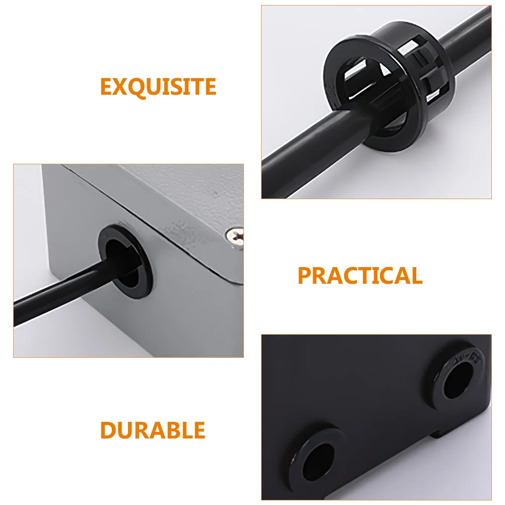 

200Pcs Cable Snap Bushing Grommets Nylon Wire Protector Clips Desk Hole Cover Cord Organizer for Office Kitchen Appliances