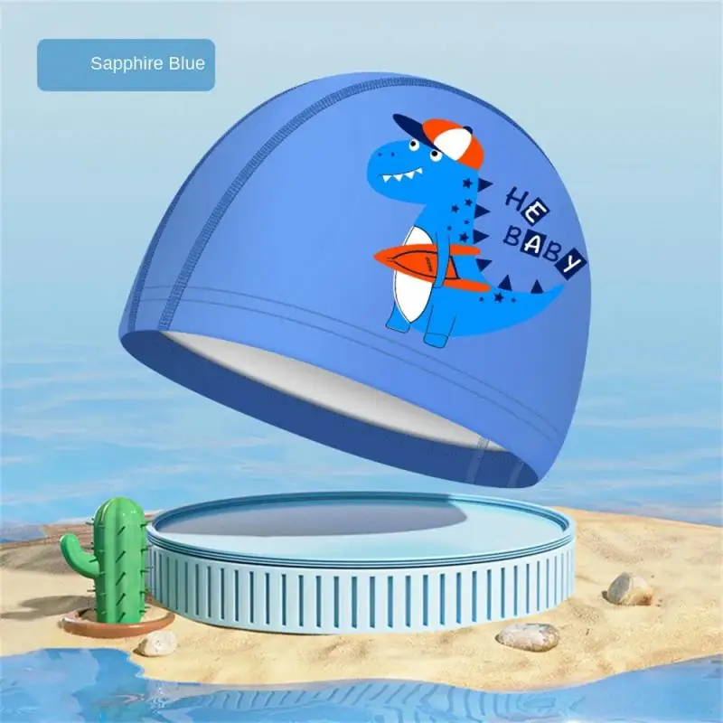 Kids Swimming Cap Children Cute Cartoon Elastic Swiming Pool Water Sport Protect Ears Hat Swim Bathing Hat Cap Natacion 수영모자